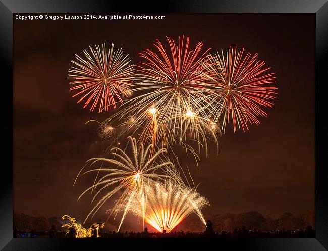 Fireworks #1 Framed Print by Gregory Lawson
