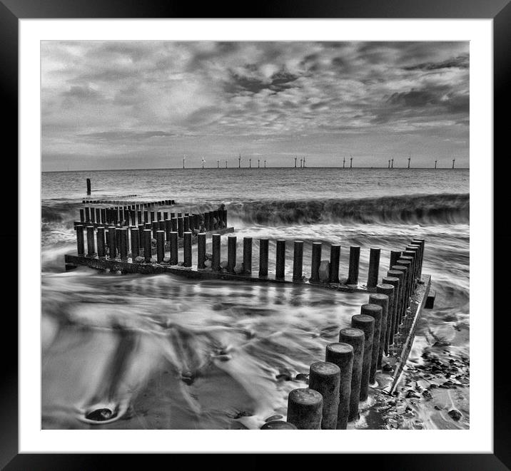 Sea Defences at Caister Beach Framed Mounted Print by Steve Hardiman