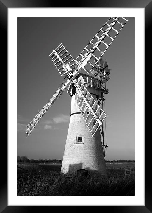 Thurne Windmill Framed Mounted Print by Steve Hardiman