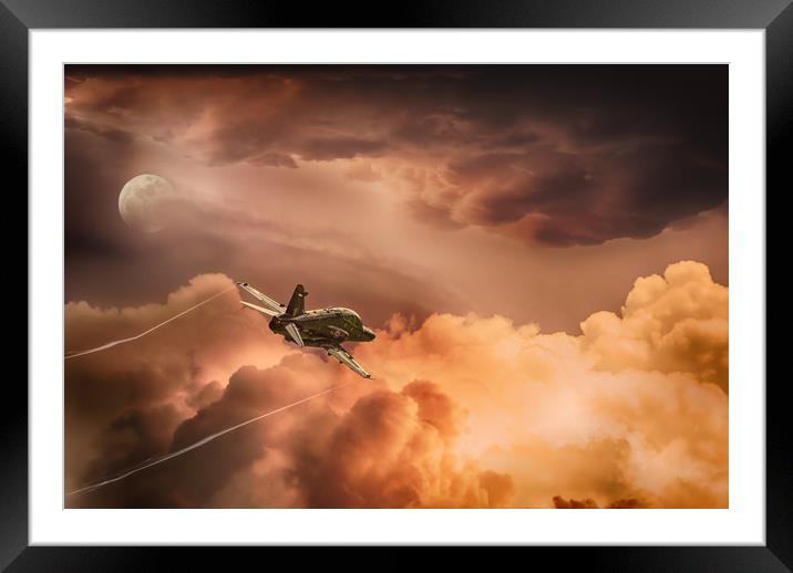 Hawk at Sunset Framed Mounted Print by Steve Hardiman