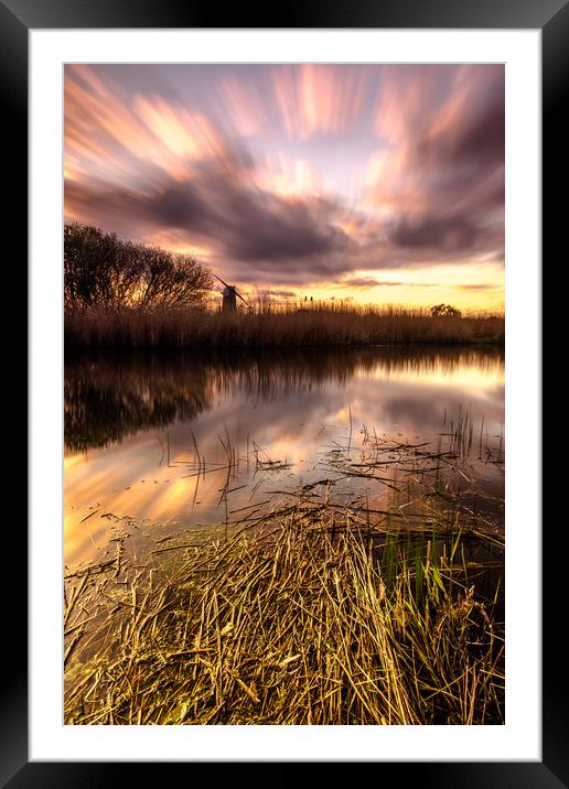 As time passes by at Matham Windmill Framed Mounted Print by Steve Hardiman