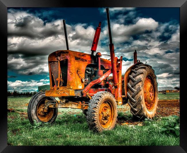 Old Tractor Framed Print by Mike Janik