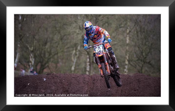 Motocross  Framed Mounted Print by Mike Janik