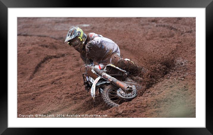 Motocross  Framed Mounted Print by Mike Janik