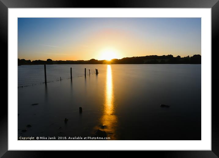 Pickmere Lake Cheshire Framed Mounted Print by Mike Janik