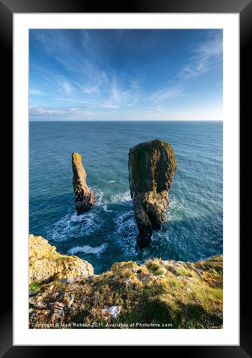 Stack Rocks Framed Mounted Print by Mark Robson
