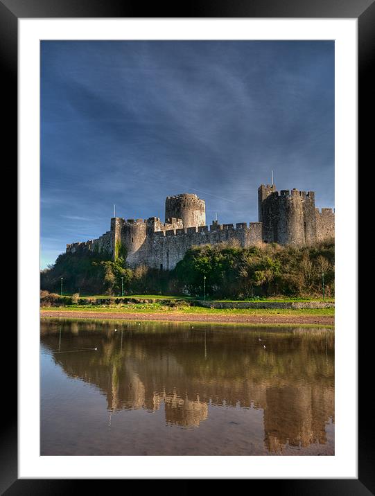 Pembroke Castle Framed Mounted Print by Mark Robson