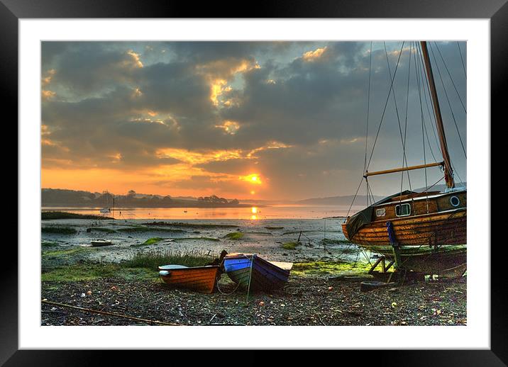 Port Lion Sunrise Framed Mounted Print by Mark Robson