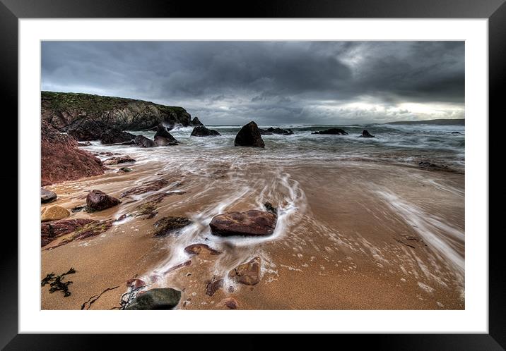Low Tide Framed Mounted Print by Mark Robson