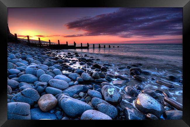 Amroth Sunrise Framed Print by Mark Robson