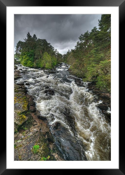 The Falls Of Dochart Framed Mounted Print by Mark Robson