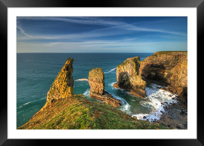 Stack Rocks Framed Mounted Print by Mark Robson
