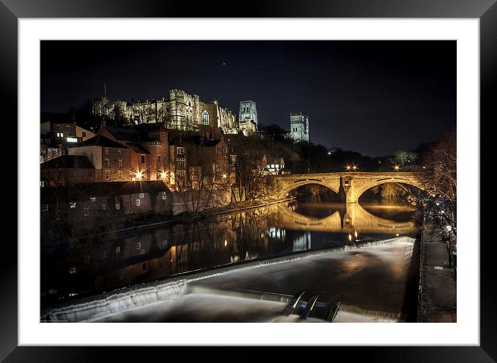 Durham Riverside Castle and Cathedral Framed Mounted Print by Brian Smith