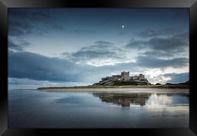 Bamburgh Castle Reflections Framed Print by Brian Smith