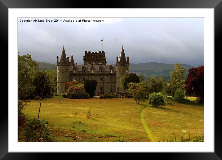 Dusk at Inveraray Castle Framed Mounted Print by Jane Braat
