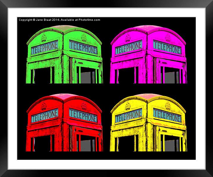 Colours of British Communication Framed Mounted Print by Jane Braat