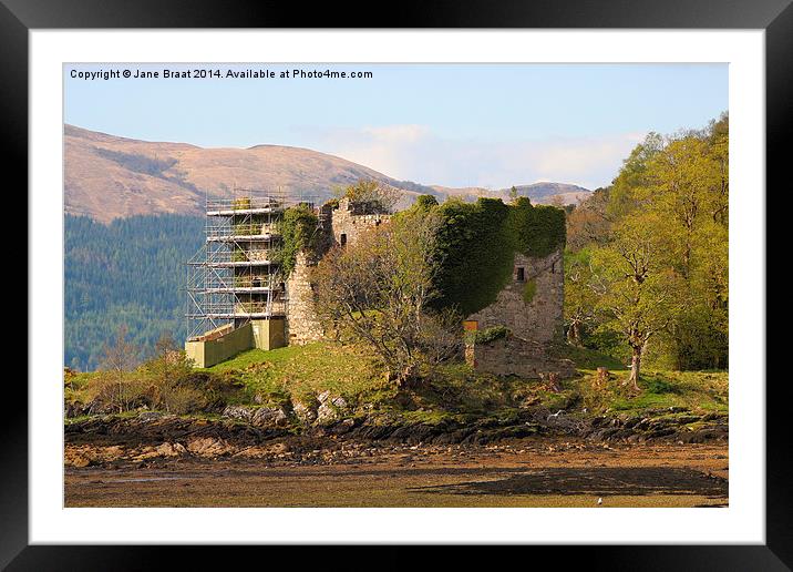 Old Castle Lachlan, Strathlachlan A Framed Mounted Print by Jane Braat