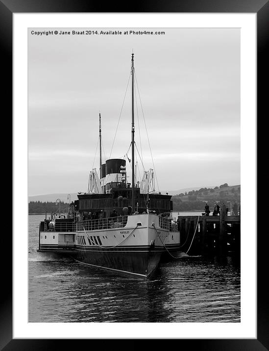 The Last Paddle Steamer in the World Framed Mounted Print by Jane Braat