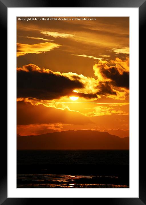  Golden Sunset Framed Mounted Print by Jane Braat