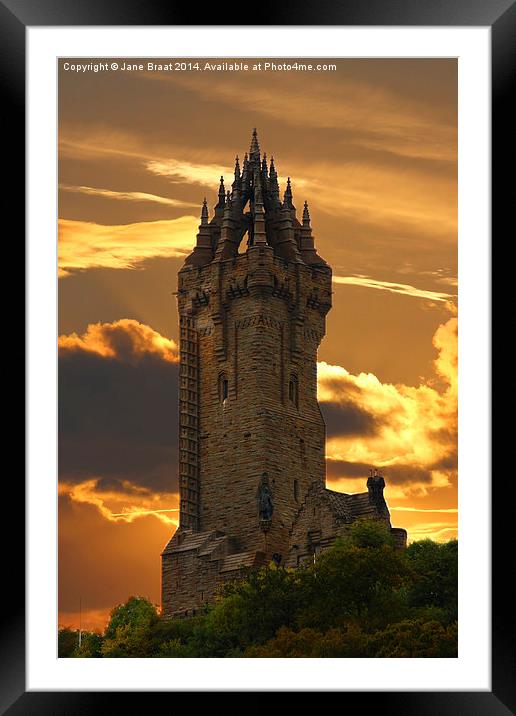 Tower of Scottish Freedom Framed Mounted Print by Jane Braat