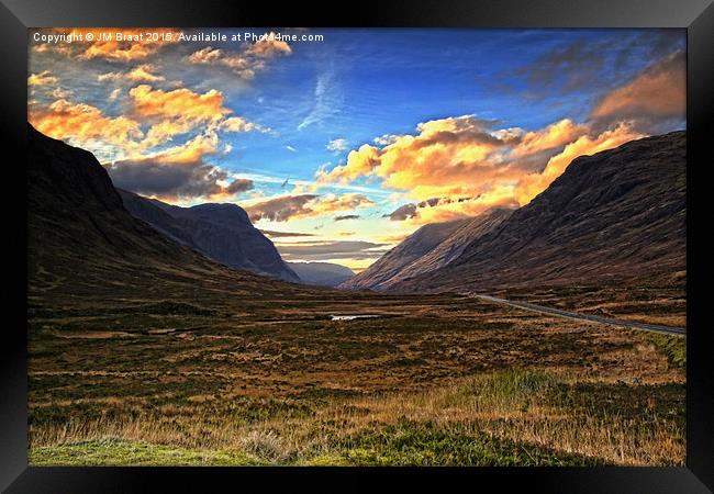 The Mountains of Glen Coe Framed Print by Jane Braat