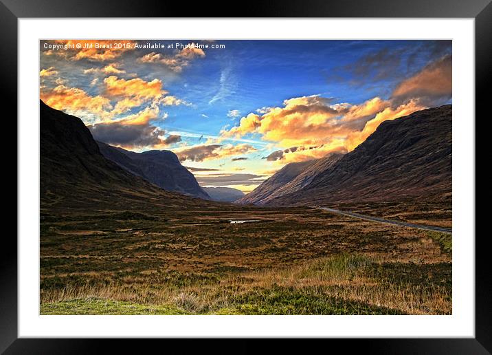 The Mountains of Glen Coe Framed Mounted Print by Jane Braat