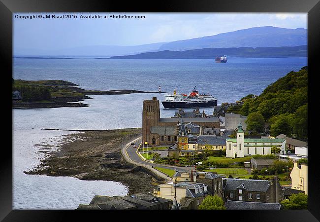  View from McCaigs Tower, Oban Framed Print by Jane Braat