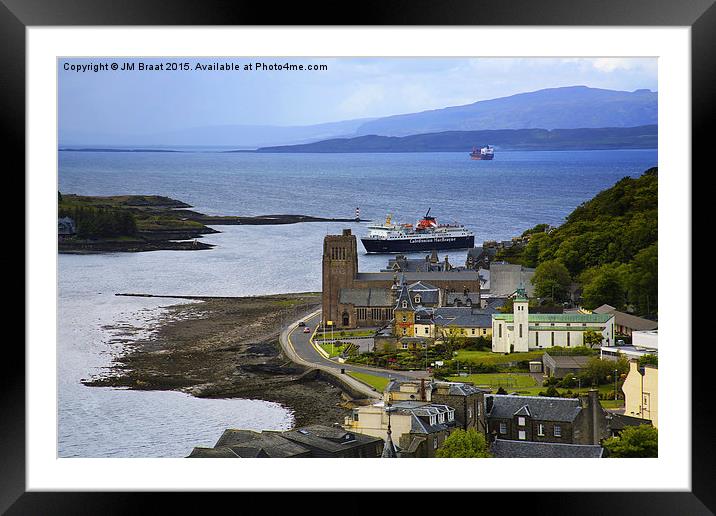  View from McCaigs Tower, Oban Framed Mounted Print by Jane Braat