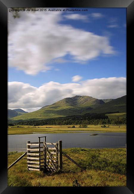Loch Tulla Gate  Framed Print by Jane Braat