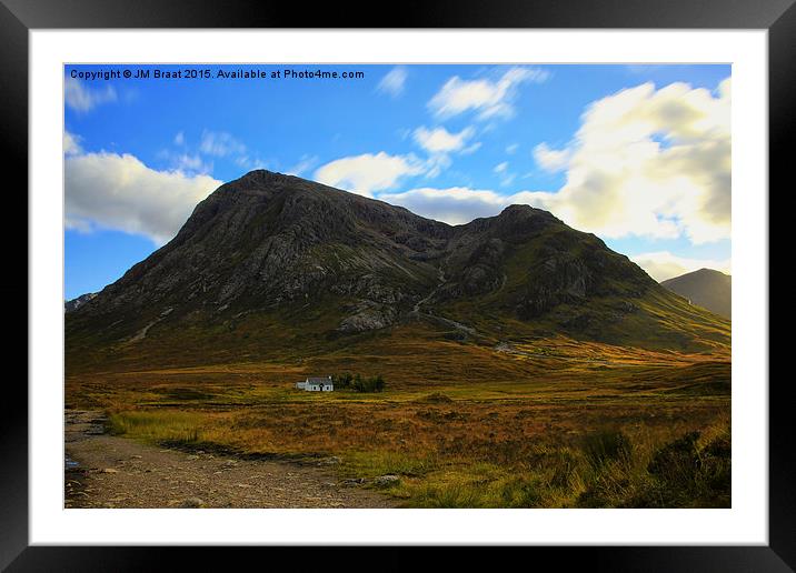 The Buachaille Etive Mòr in Glen Coe Framed Mounted Print by Jane Braat