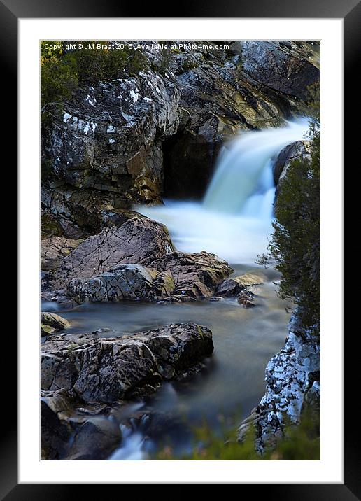The River Coupall Waterfall  Framed Mounted Print by Jane Braat