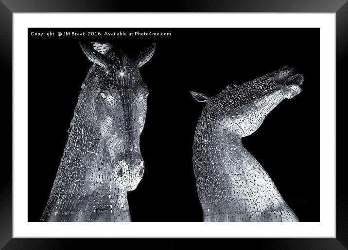 The Enigmatic Night Kelpies Framed Mounted Print by Jane Braat