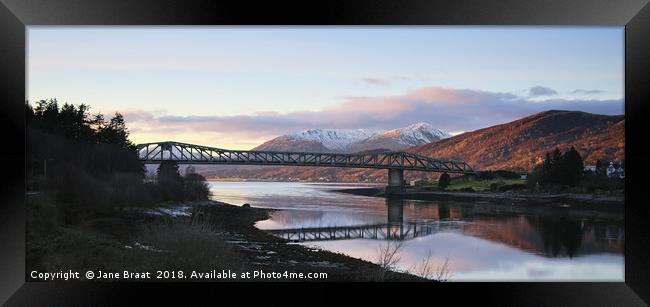 Argyll Bridge Crossing Lochs Framed Print by Jane Braat