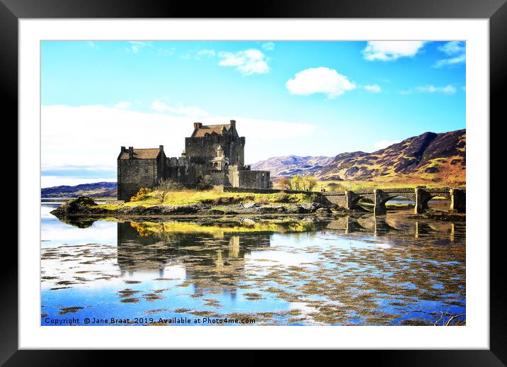 Eilean Donan Castle in the Scottish Highlands Framed Mounted Print by Jane Braat