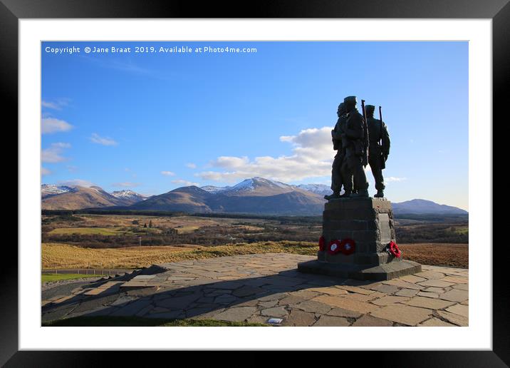 Honouring Sacrifice: The Commando Monument Framed Mounted Print by Jane Braat