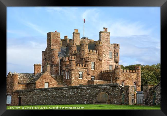 Majestic Barrogill Castle: The Queen Mother's Scot Framed Print by Jane Braat