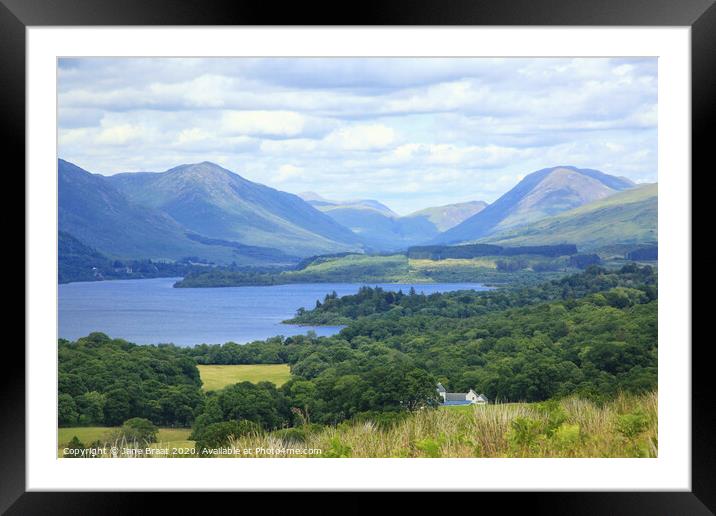 Majestic View of Loch Awe Framed Mounted Print by Jane Braat