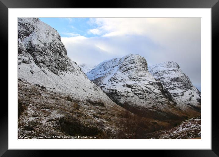 The Majestic Bidean nam Bian Mountains Framed Mounted Print by Jane Braat