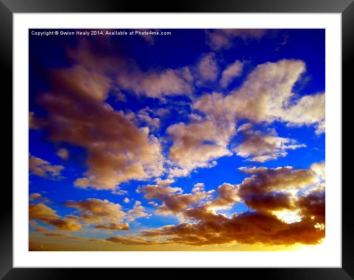 Cloud nine Framed Mounted Print by Gwion Healy