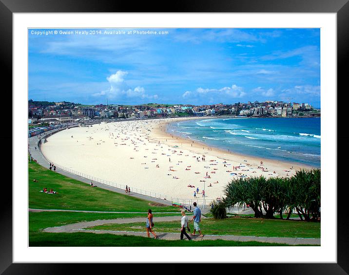 Bondi beach Framed Mounted Print by Gwion Healy