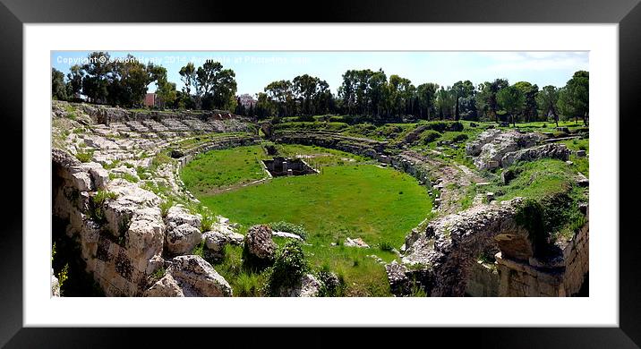Amphitheatre Syracuse Framed Mounted Print by Gwion Healy