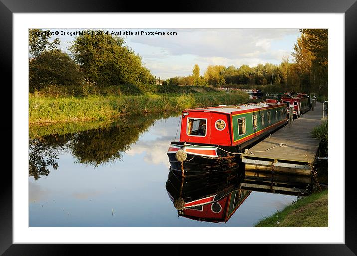 Canal Barges Framed Mounted Print by Bridget McGill
