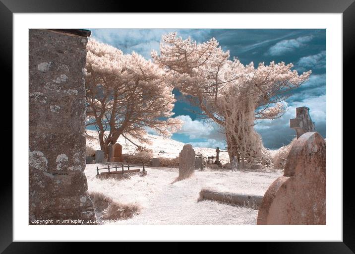 An Infrared shot in Zennor, Cornwall, England. Framed Mounted Print by Jim Ripley