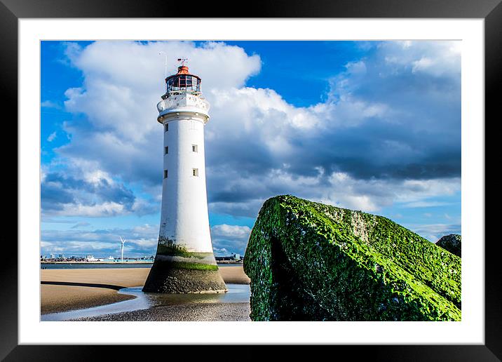 Perch Rock Framed Mounted Print by Mark  Clair