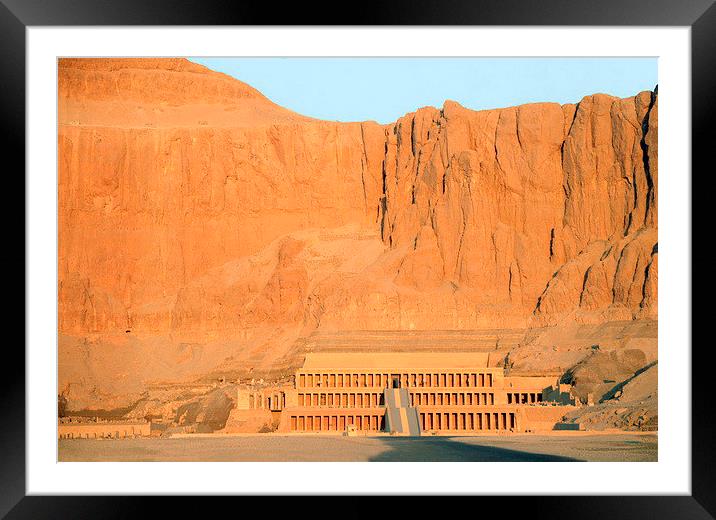 Mortuary Temple of Queen Hatshepsut Framed Mounted Print by Jacqueline Burrell