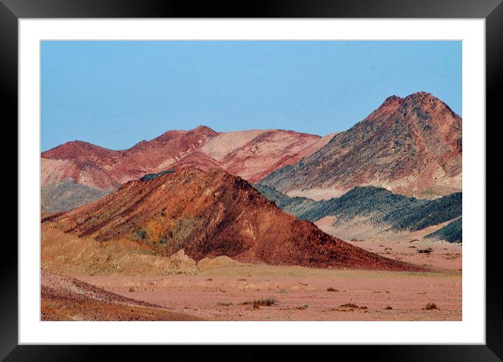 Red Granite Framed Mounted Print by Jacqueline Burrell