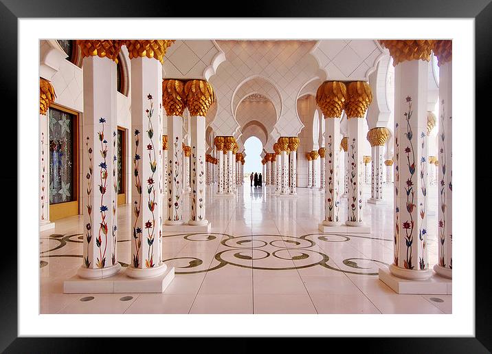 Sheikh Zayed Grand Mosque UAE Framed Mounted Print by Jacqueline Burrell