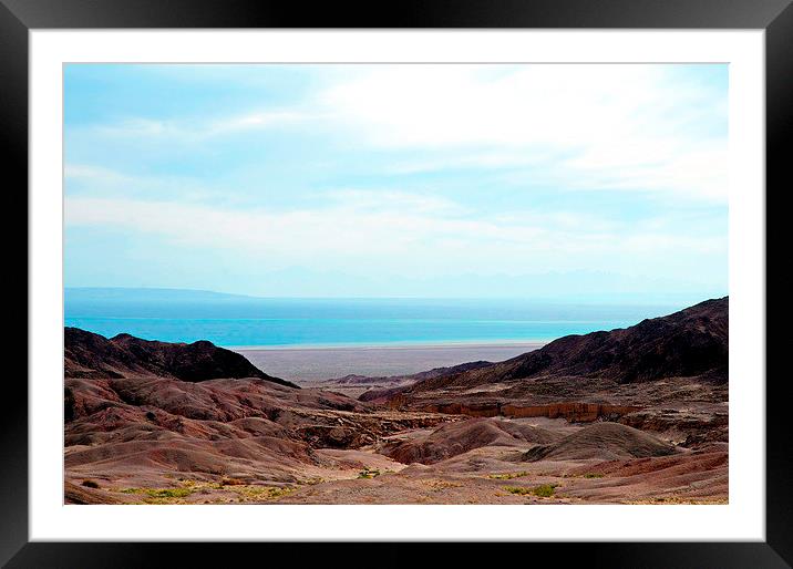 The Inviting Red Sea Framed Mounted Print by Jacqueline Burrell