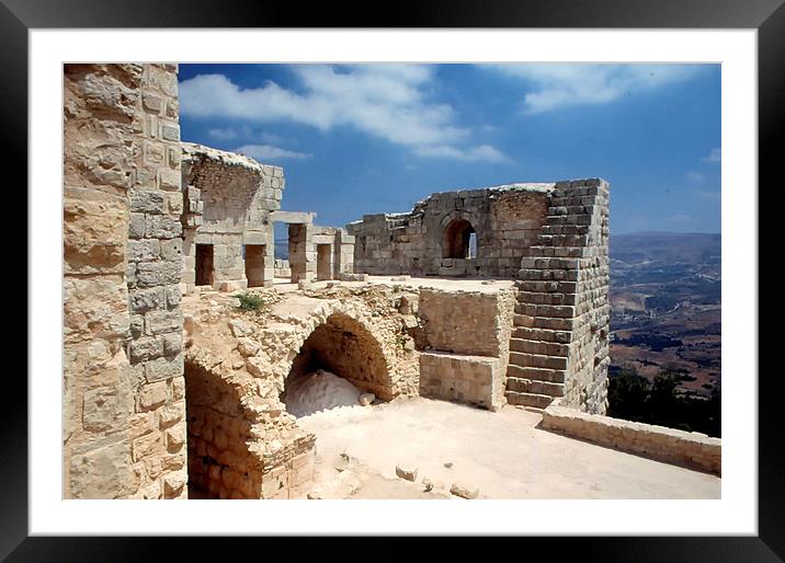 The Castle of Ajloun, Jordan Framed Mounted Print by Jacqueline Burrell