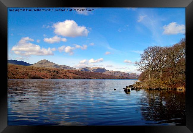 Coniston Water, Lake District. Framed Print by Paul Williams